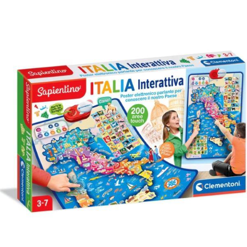 CLEMENTONI SAPIENTINO MAPPA INTERATTIVA DELL' ITALIA POLITICA GIOCO ELETTRONICO